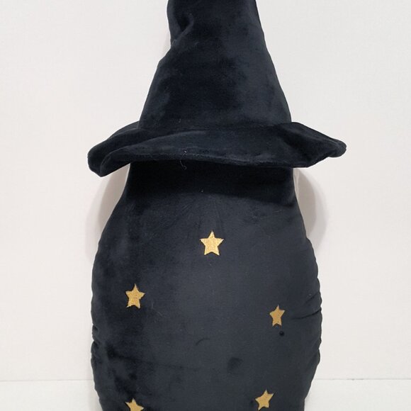 NEW RARE Pottery Barn Halloween Velvet Wizard Gnome Shaped Pillow 8" w x 23" h - Picture 5 of 6